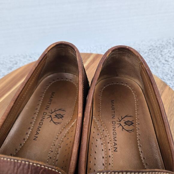 Martin Dingman Mens 9M All American Saddle Brown Leather Daily Penny Loafer - Picture 12 of 13